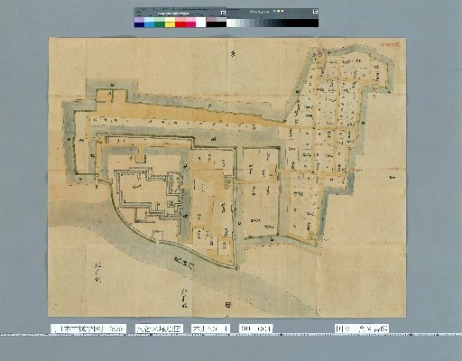 [Pictures of Ancient Japanese Castles] [Volume 21, Saikaido Section (1)] 309 Kurume Castle Map