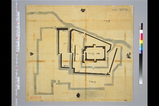 [Pictures of Ancient Japanese Castles] [Volume 21, Saikaido Section (1)] 312 Chikugo Yanagawa Castle Map