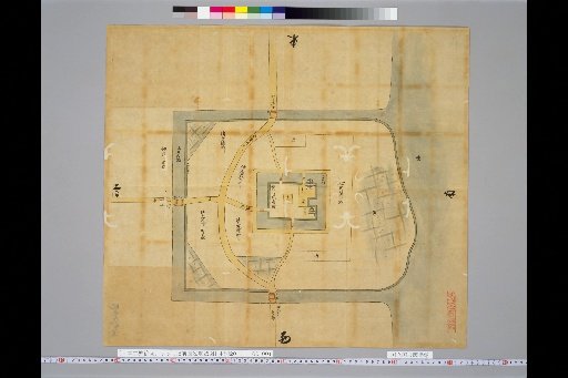 [Pictures of Ancient Japanese Castles] [Volume 21, Saikaido Section (1)] 313 [Hizen Saga Castle Map]