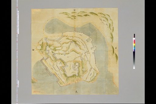 [Pictures of Ancient Japanese Castles] [Volume 21, Saikaido Section (1)] 320 Hizen Hirado Castle Map