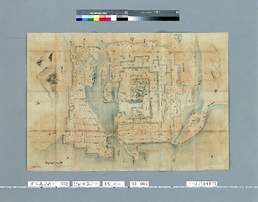 [Pictures of Ancient Japanese Castles] [Volume 22, Saikaido Section (2)] 332 Buzen Kokura Map
