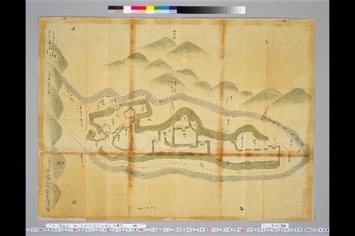 [Pictures of Ancient Japanese Castles] [Volume 23, Saikaido Section (3)] 341 Bungo Minamioka Castle Map