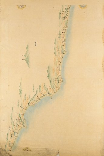 [Complete Map of the Coastal Regions of Great Japan] Map No. 55 Mutsu & Hitachi (Iwaki, Shimokita-saku Village, Hitachi, Akai-dake, Hiragata, Minato)