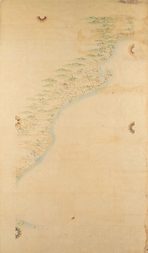 [Complete Map of the Coastal Regions of Great Japan] Plate 107: Suruga, Totomi (Totomi, Omisaki, Suruga, Shizuoka, Kubara Station)