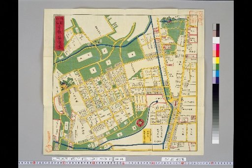 [Edo Kiriezu] Map of Naito Shinjuku, Sendagaya