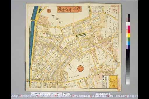 [Edo Kiriezu] Map of Ichigaya, Ushigome
