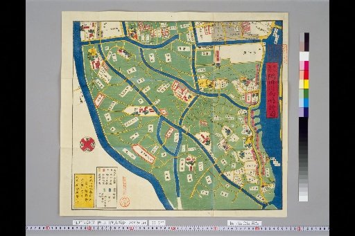 [Edo Kiriezu] Map of Sumida River Mukojima