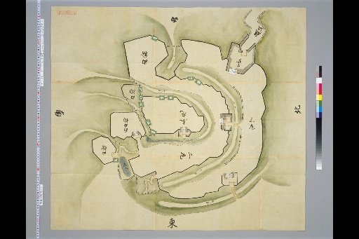 [Pictures of Ancient Japanese Castles] [Volume 9, Tōsandō Section (2)] 136 Map of Takato Castle, Shinano Province