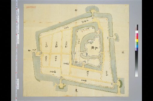 [Pictures of Ancient Japanese Castles] [Volume 9, Tōsandō Section (2)] 140 Map of Matsumoto Castle, Shinano Province