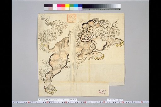 Hōitsu's Drafts for Various Subjects [Lions]