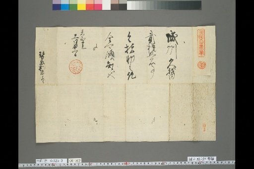 Red Seal Document: Toyotomi Hideyoshi's Red Seal, Tensho 13 (1585)
