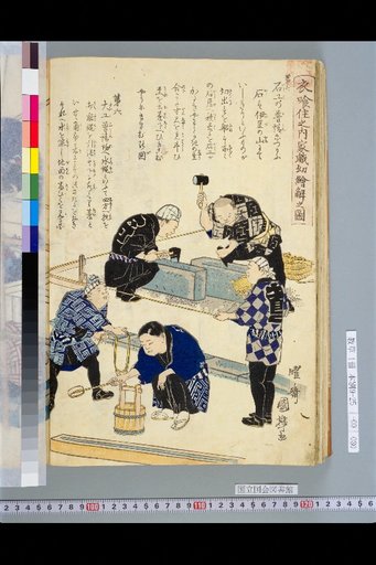 Illustrated Explanation of the Clothing and Eating Trades of the Sumi-no-Uchi Family for Young Children, No. 7 & 6