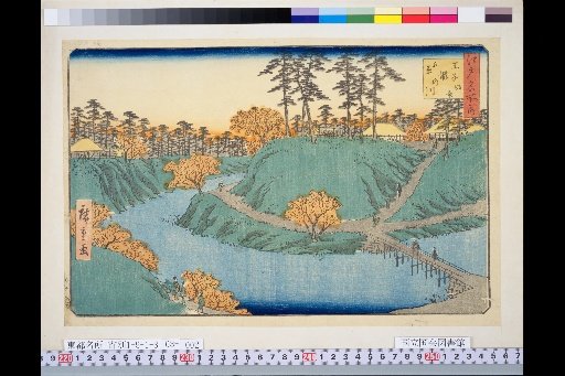 Famous Places of Edo: Oji Takinogawa Autumn Leaves Scenery