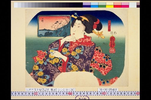 Famous Places of Edo: Ueno Fan Painting
