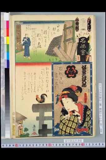 Edo Flower Famous Places Assembly, No. 1 Group, Bandō Mitsugorō / Shrine in Sugi Forest, Shin-araki-chō / Sugi Forest