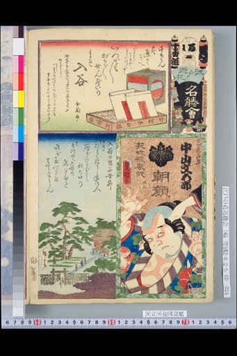 Edo Flower Famous Places Assembly, No. 10 Group, Nakayama Bungorō / Kishimojin at Iriya / Iriya