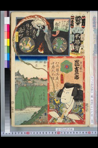 Edo Flower Famous Places Assembly, Man Group, No. 1 Group, Arashi Kikuzaburō / Tadaidai in Banchō / Banchō