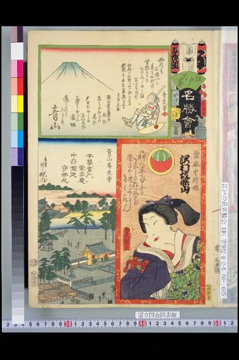 Edo's Famous Places and Flowers Gathering, Program 5 (Fu), Sawamura Gōshōzan / Aoyama Zenkō-ji / Aoyama