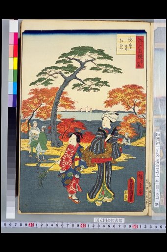Thirty-Six Pleasures of Edo: Autumn Leaves at Kai-an-ji Temple