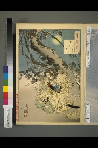 One Hundred Views of the Moon: The Moon in the Rain: Koishima Taketoku