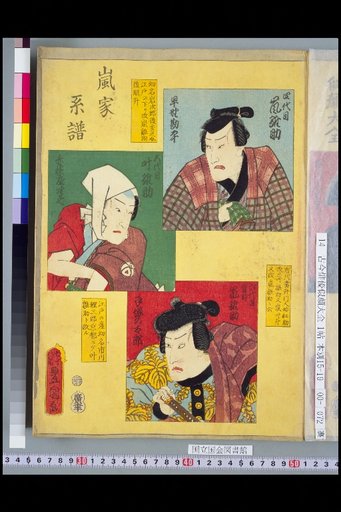 Arashi Family Genealogy: 4th Arashi Hinasuke, 5th Kanae Hinasuke, and 6th Arashi Hinasuke