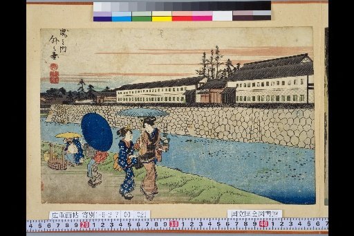 "Scenic Views of Edo": Map of Outside Kōmon Gate