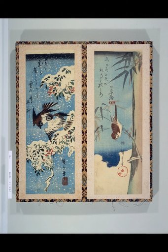 (Sparrows on Bamboo), (Sparrows on Nandina in Snow)