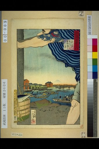 Hundred Views of Musashi: View of Nihonbashi from Edo Bridge
