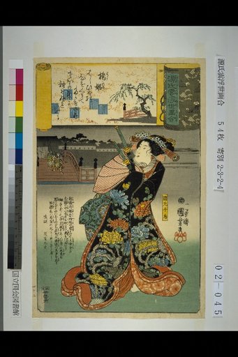 Genji Clouds Ukiyo-e Collection: The Princess of the Bridge