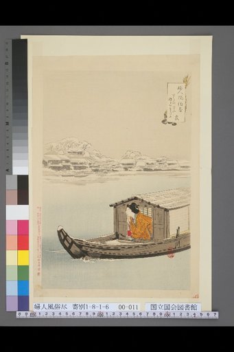 Complete Customs of Women: Rainy Road, Sumida River, Letting Go of the Pole, Snow-Watching Boat