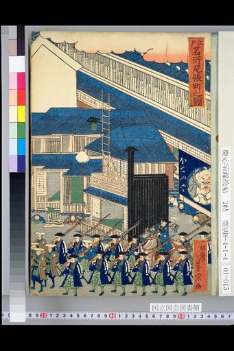 Map of Owari-cho, Famous Places of Edo