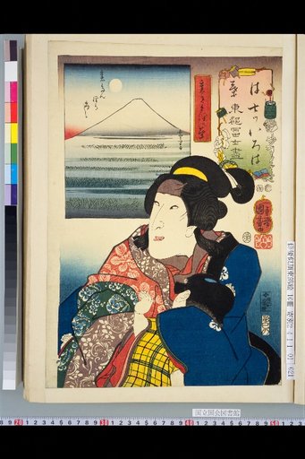 Seven Colors Iroha Edo Fuji Collection: Ha - Urami Kuzunoha, Uramachi no Fuji