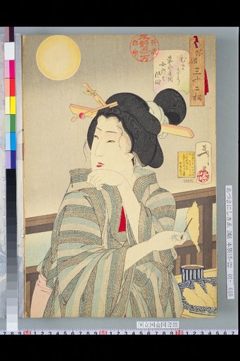 Thirty-Two Aspects of Customs: Boldness. Customs of Courtesans in the Kanei Era