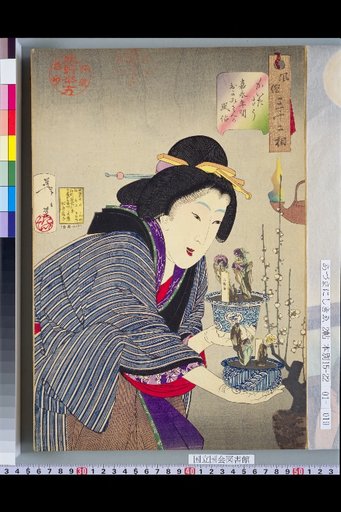 Thirty-Two Aspects of Customs: Cruelty. Customs of Madams in the Kanei Era