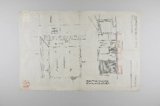 Drawing of the Kemari Court in the Go-honmaru Gohakushoin Garden [2]