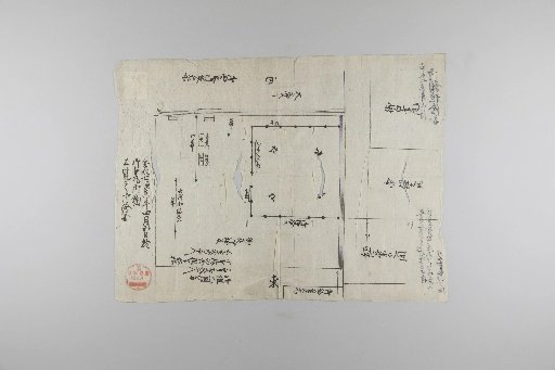 Drawing of the Kemari Court in the Go-honmaru Gohakushoin Garden [3]