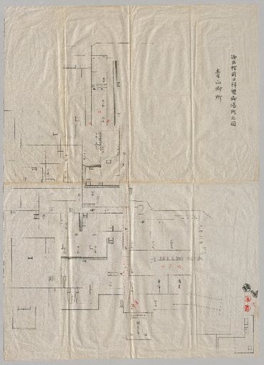 Map of the Place for Worship on the Day Before the Funeral Procession