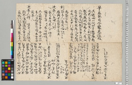 [Tenmon-hō Shibukawa-ke Kankei Shiryō] [A-023] [Order of Proceedings]