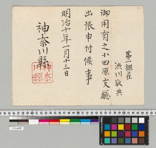 [Materials Related to the Shibukawa Family of the Astronomical Bureau] [B-113] [Order for Field Assignment]