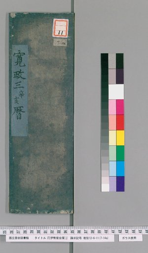 Ise Dokei Calendar, Kansei 3