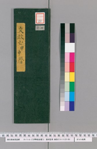 Ise Dokei Calendar, Bunsei 7