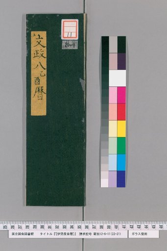 Ise Dokei Calendar, Bunsei 8