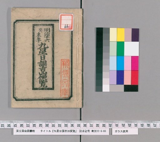 Nine Stars Daily Almanac of Auspicious and Inauspicious Fortune, Meiji 16 (Year of Kihitsu)