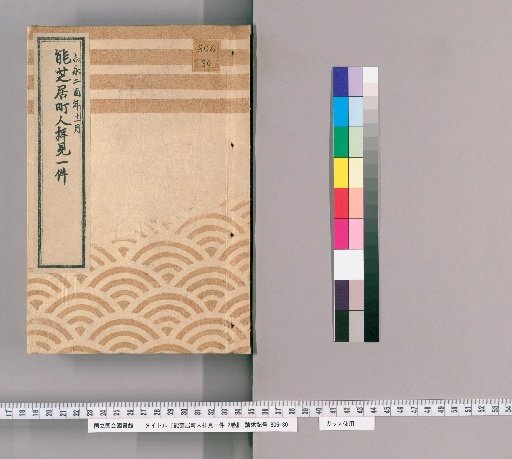 A Record of the Noh Performance for the Townspeople Attending the Wedding of the Right Great General, 2 Volumes [1] A Record of the Noh Performance for the Townspeople Attending the Wedding of the Right Great General, Celebrated in the 2nd Year of Kaei (1849), 11th Month, Northern Imperial Service Room