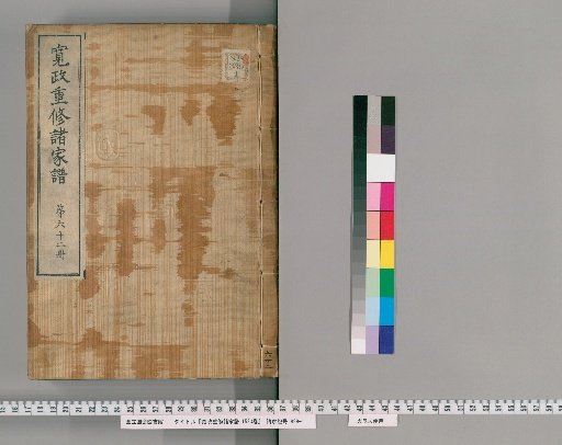 Kansei Revised Genealogies of the Great Families, 1520 volumes [62]