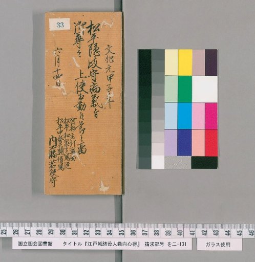 Rules of Conduct for Officials of Edo Castle [34]