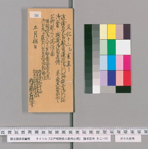 Rules of Conduct for Various Officials of Edo Castle [58]