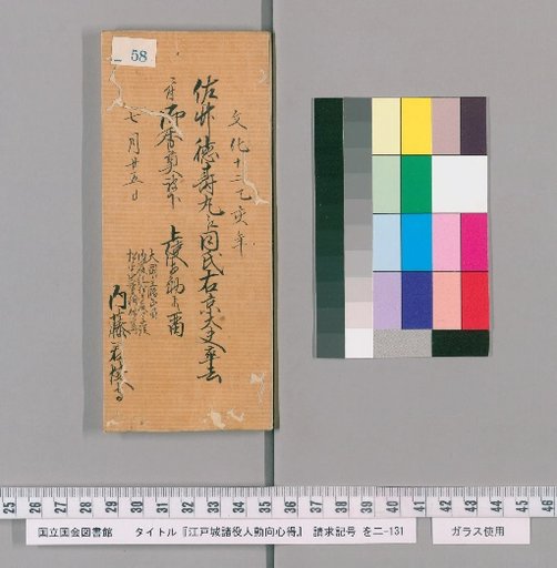 Rules of Conduct for Various Officials of Edo Castle [60]