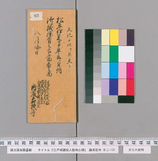 Rules of Conduct for Various Officials of Edo Castle [65]