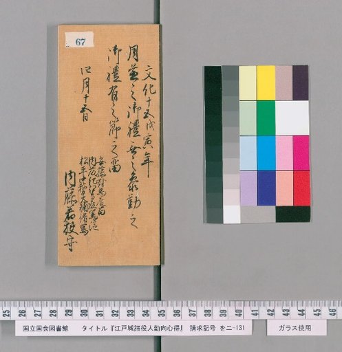 Rules of Conduct for Various Officials of Edo Castle [69]
